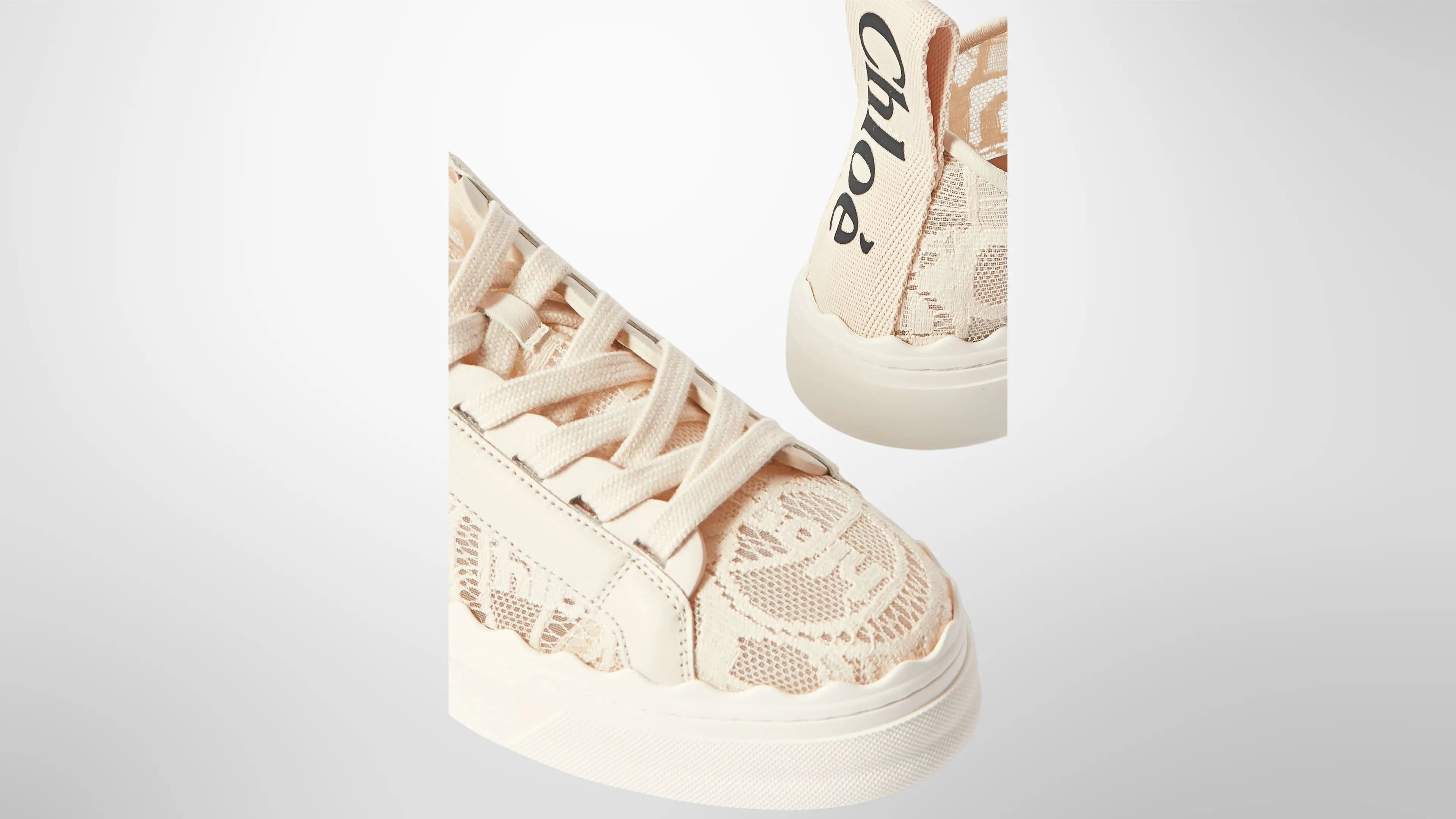 Baskets Chloé en Dentelle éphémère paris