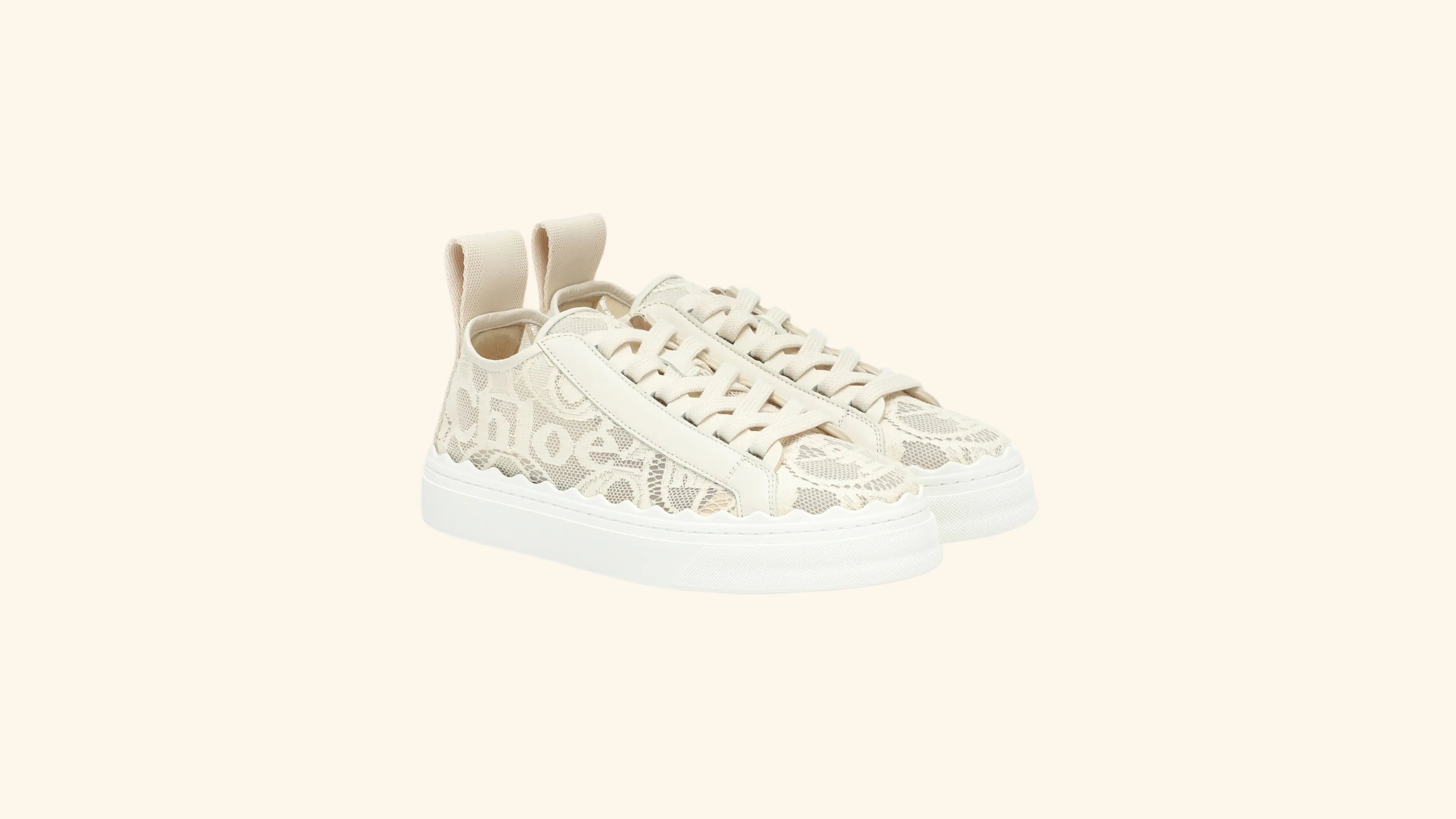 Baskets Chloé en Dentelle éphémère paris