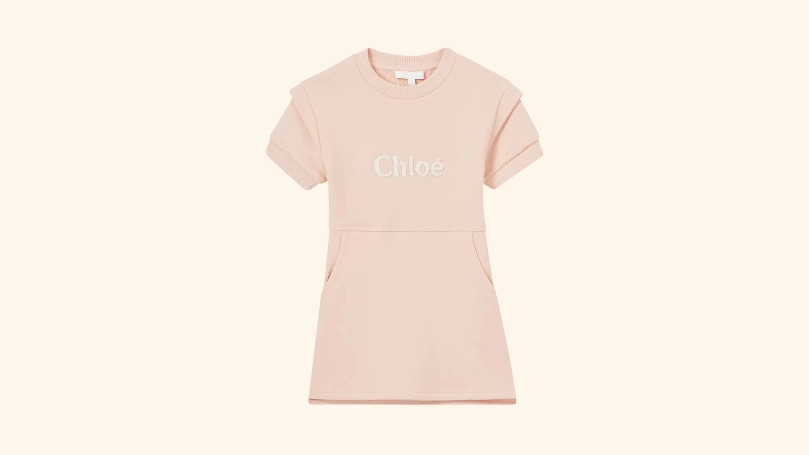 Robe Chloé Enfant Peach Logo Bouclé éphémère paris