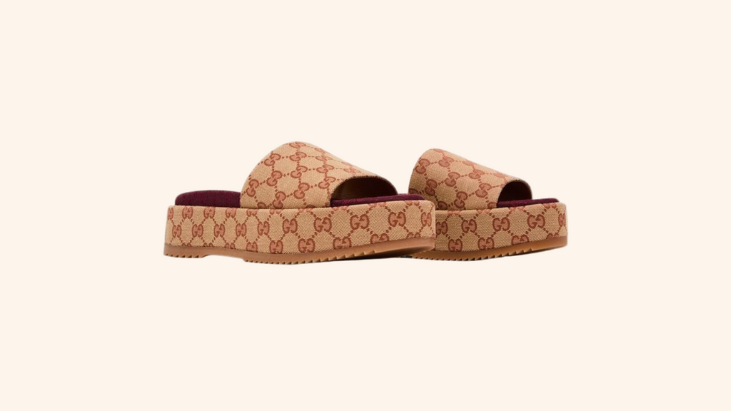 Sandales Gucci GG Slide à Plateforme éphémère paris