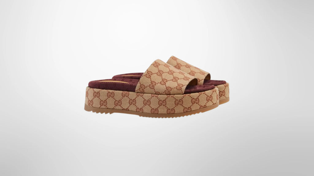 Sandales Gucci GG Slide à Plateforme éphémère paris